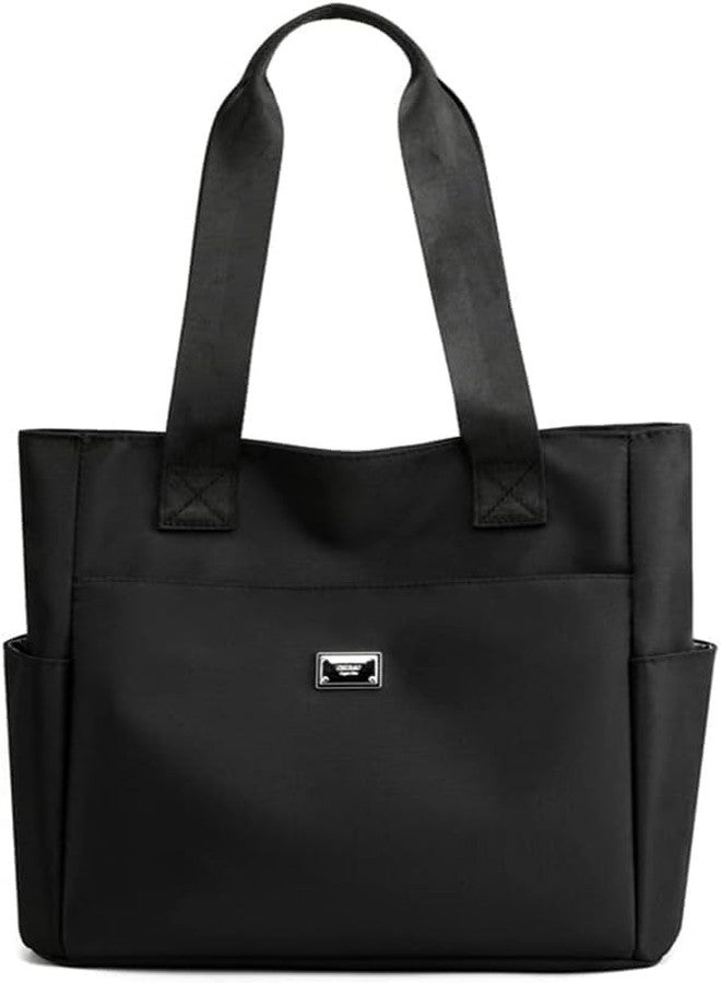 Kresal Nylon Tote Bag for Women, Multi-pocket Large Shoulder Bag Casual Handbag with Zipper for Wrok Travel College - Multicolor - Image 1